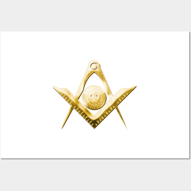 Freemasonry - Jewel of Senior Deacon for Blue Lodge Wall Art by NxtArt